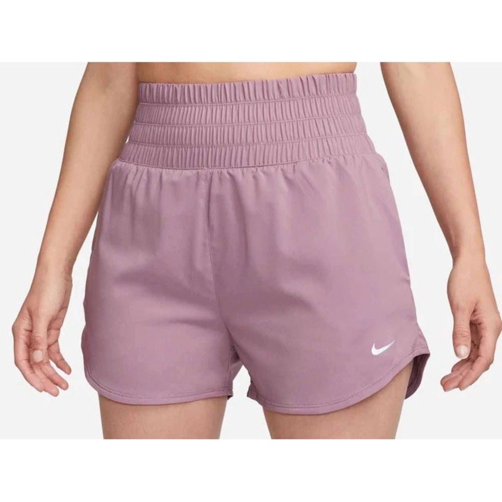 Nike Dri-FIT Womens M Violet Athletic Shorts High Rise Running Training Gym Core